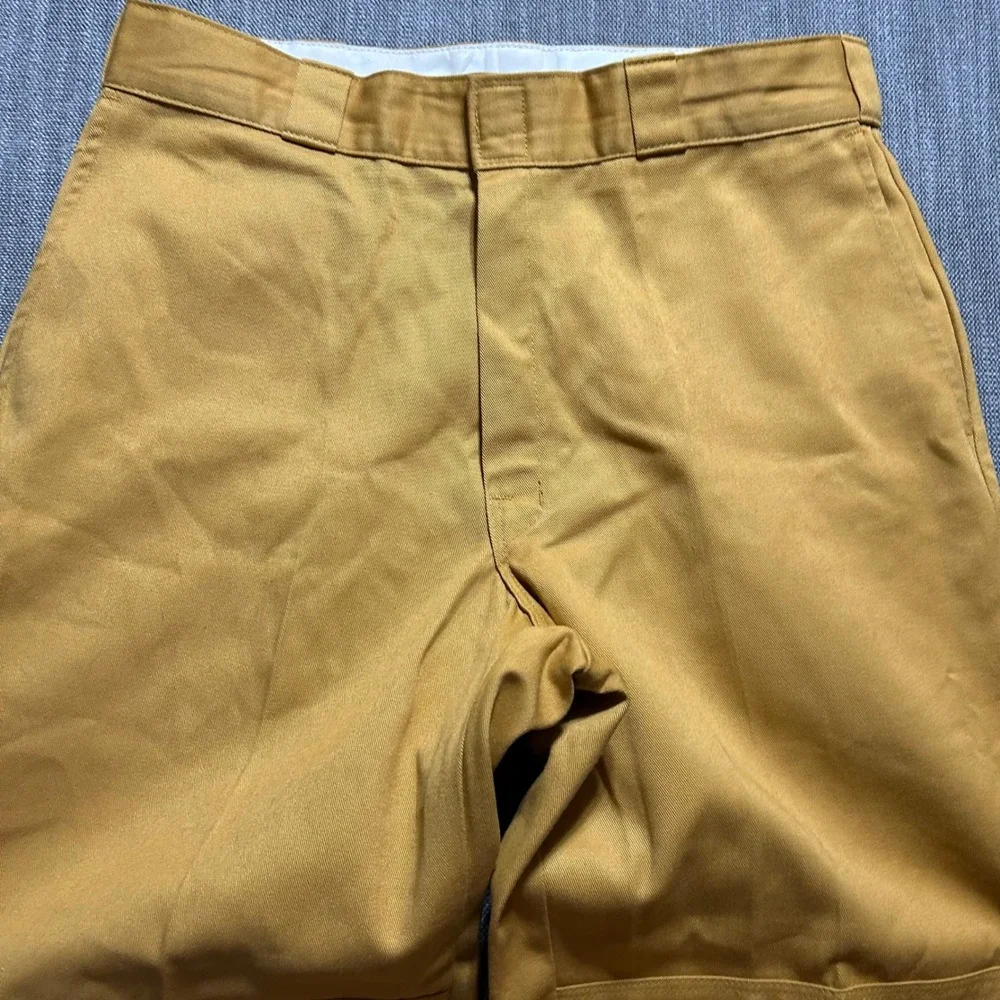 Dickies Double Knee Work Pants Mens 34x32 (Fits 34x30) Mustard Yellow Loose Fit